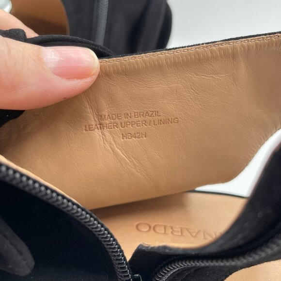 Bernardo Luna Bow Wooden Heel Suede Booties - Picture 9 of 10